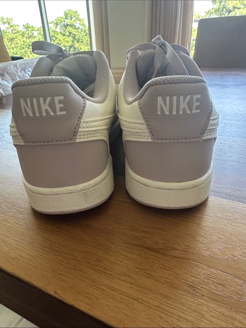 Nike Low-Top Sneakers in Cream & Light Taupe - Picture 4 of 8